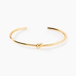 Bracelet Jonc Bretzel Plaqu&eacute; Or Jaune - Bracelets joncs Femme | Histoire d&rsquo;Or