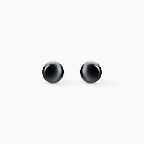 Boucles D'oreilles Puces Orbe Argent Blanc Céramique - Boucles d'oreilles fantaisie Femme | Histoire d’Or
