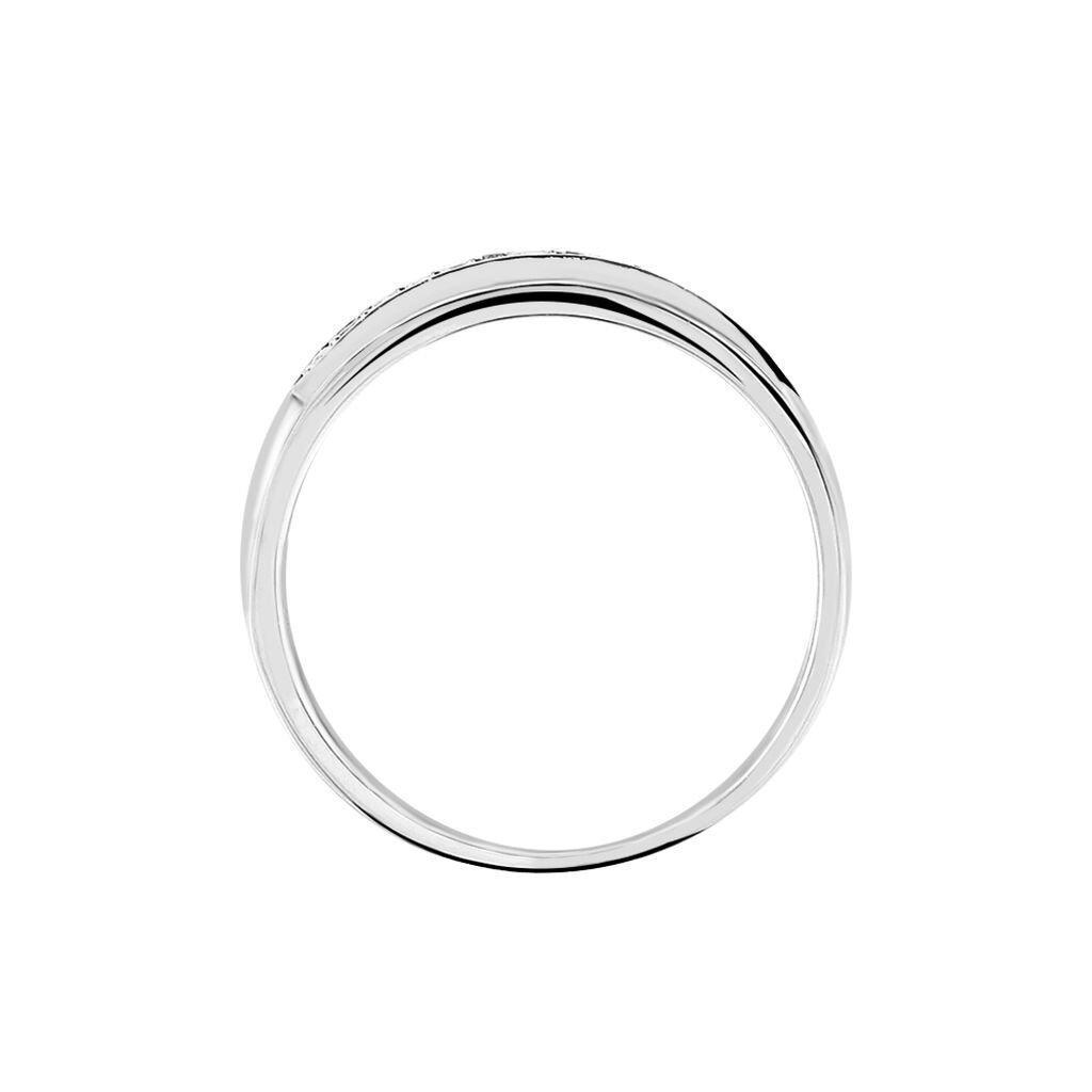 Bague Croisee Or Blanc Diamant - Bagues avec pierre Femme | Histoire d’Or
