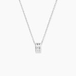 Collier Antho Argent Blanc - Colliers fantaisie Homme | Histoire d&rsquo;Or