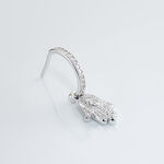 Cr&eacute;ole Unitaire Ancelin Rondes Argent Blanc Oxyde De Zirconium - Piercings d'oreilles Femme | Histoire d&rsquo;Or
