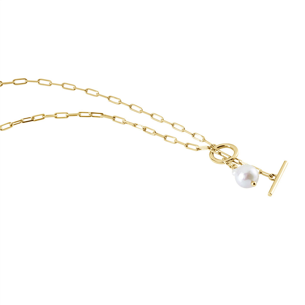 Collier Plaqué Or Jaune Ibai Perle D'eau Douce - Colliers Femme | Histoire d’Or
