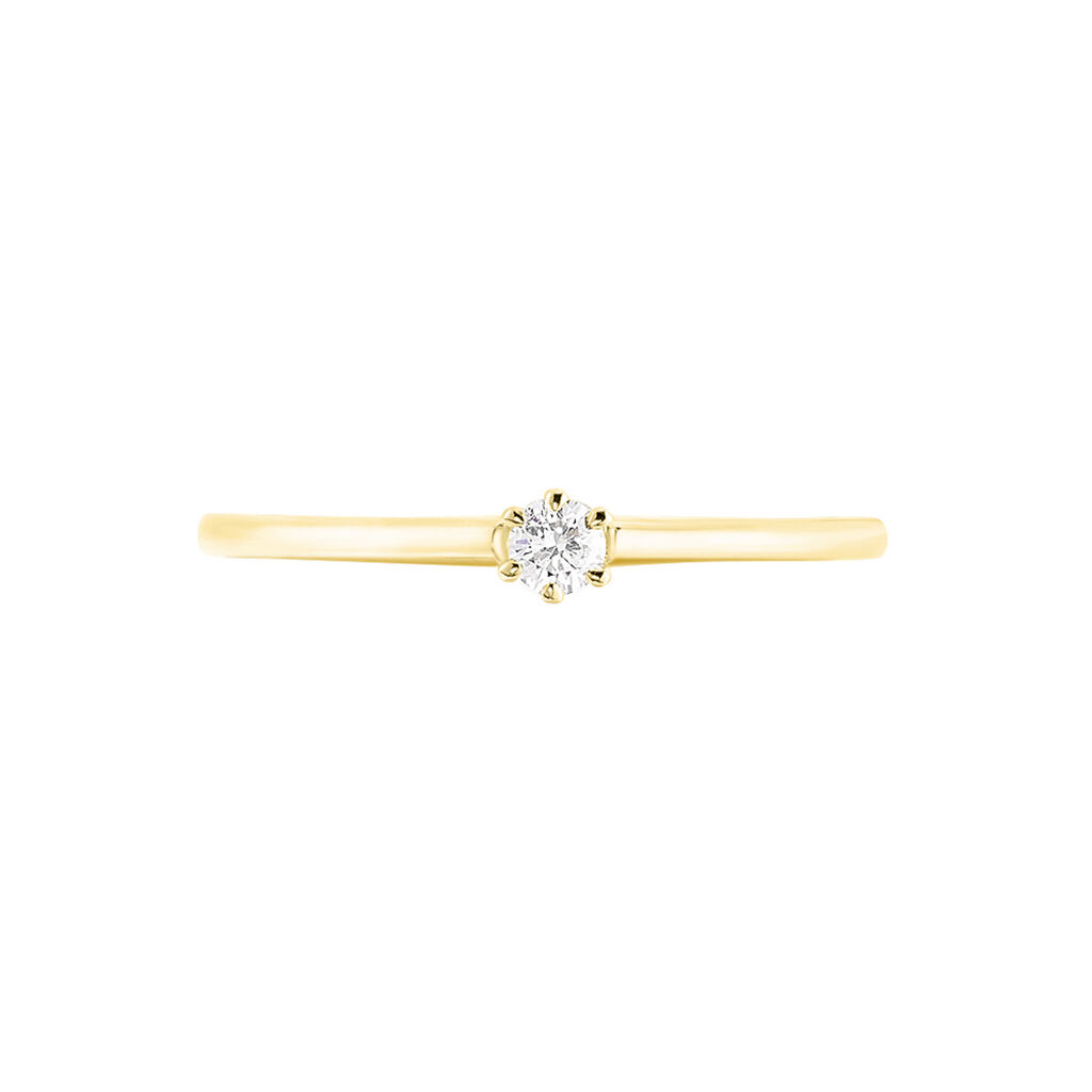 Bague Solitaire Samantha Or Jaune Diamant - Bagues solitaires Femme | Histoire d’Or