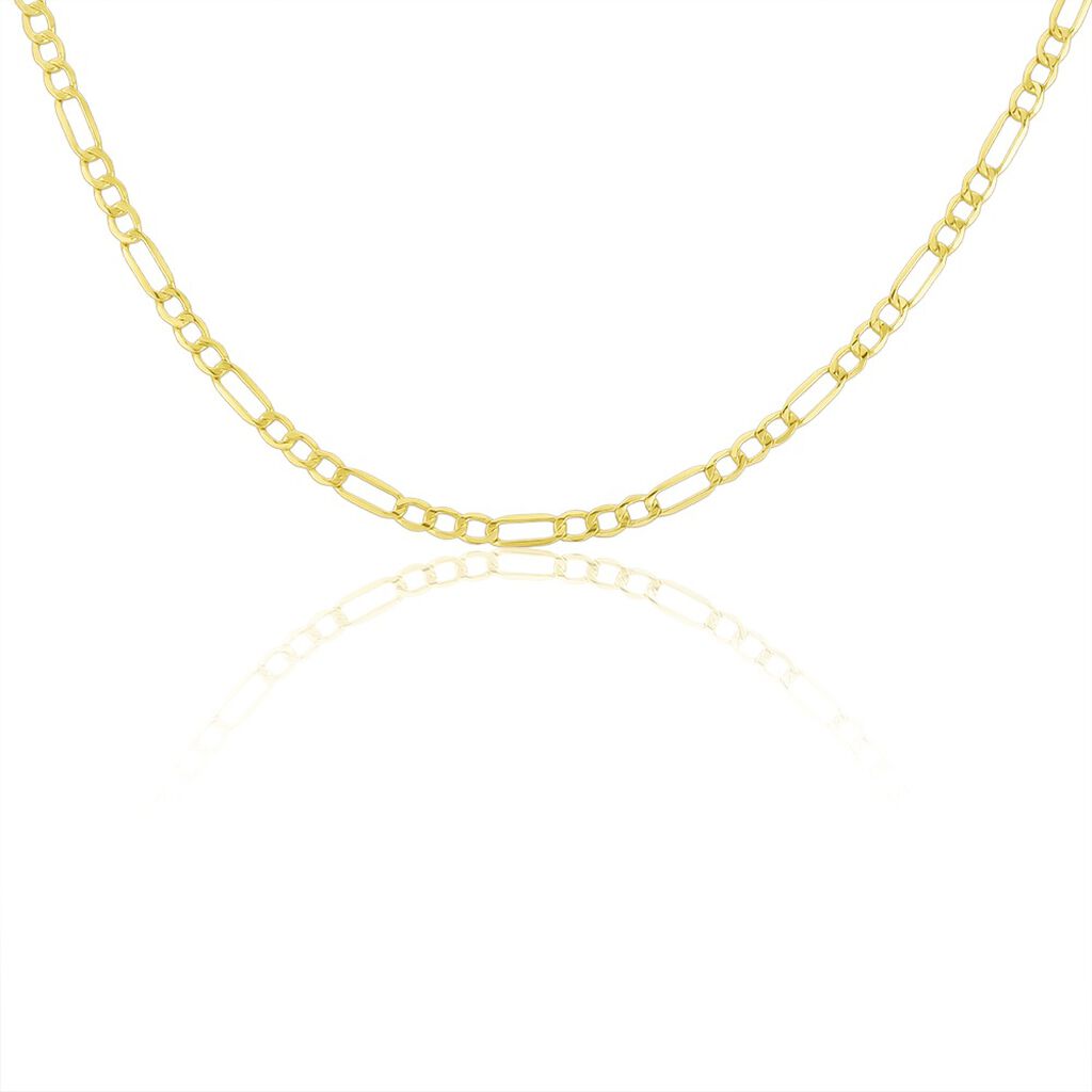 Collier Or Jaune Maille Alternée 1/3 - Chaines Femme | Histoire d’Or