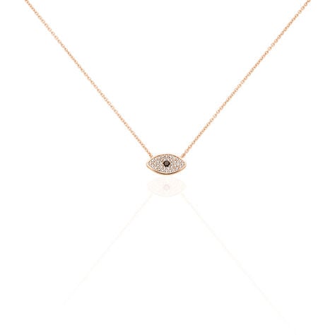 Collier Eldia Argent Rose Oxyde De Zirconium Diamant - Colliers fantaisie Femme | Histoire d’Or