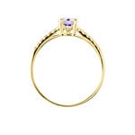 Bague Or Jaune Manon Am&eacute;thyste - Bagues solitaires Femme | Histoire d&rsquo;Or