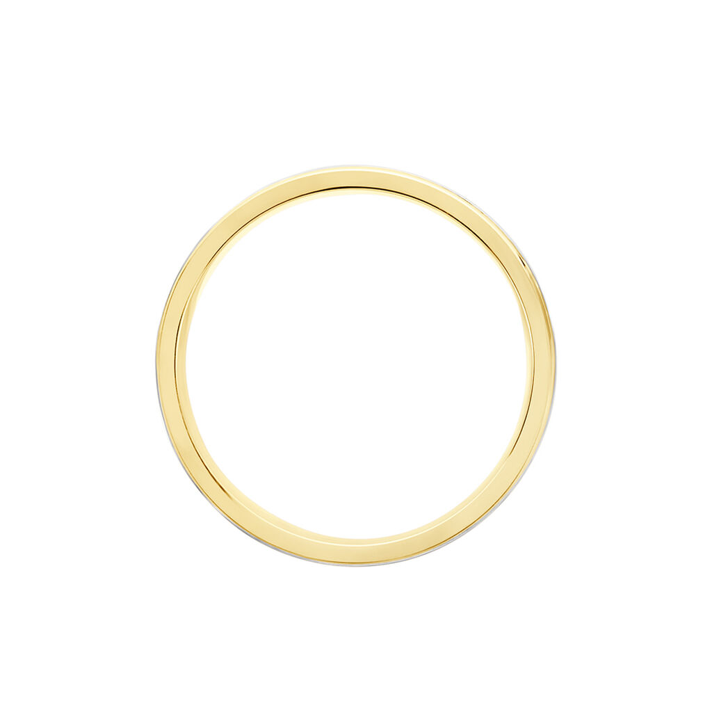 Alliance Beatrice Ruban Plat Or Bicolore - Alliances Famille | Histoire d’Or