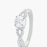 Solitaire Or Blanc Sevastiane Oxyde De Zirconium - Bagues solitaires Femme | Histoire d&rsquo;Or