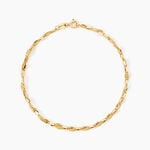 Bracelet Camelie Argent Dor&eacute; A L'Or 750/1000 - Bijoux sans pierre Femme | Histoire d&rsquo;Or