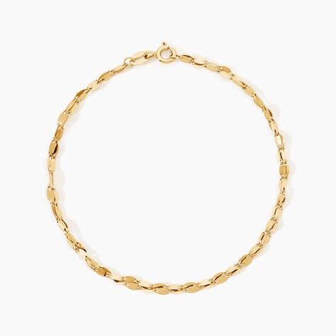 Bracelet Camelie Argent Dor&eacute; A L'Or 750/1000 - Bijoux sans pierre Femme | Histoire d&rsquo;Or