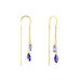 Boucles D'oreilles Pendantes Terence Or Jaune Amethyste