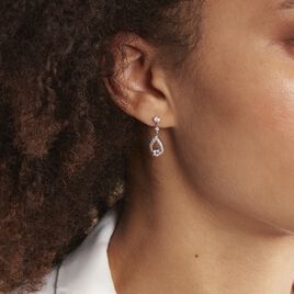 Boucles D'oreilles Pendantes Istanbul Argent Blanc Oxyde De Zirconium - Boucles d'oreilles fantaisie Femme | Histoire d’Or