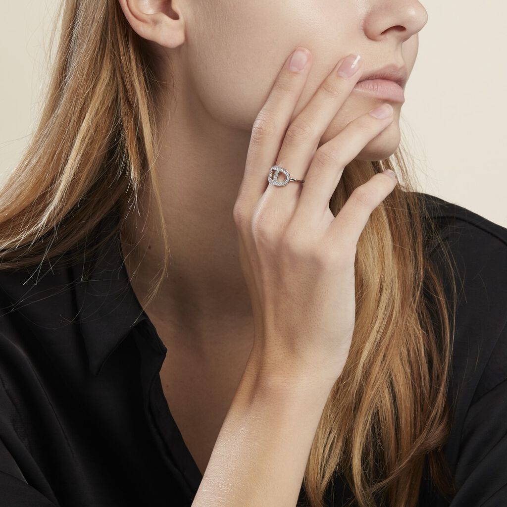 Bague Argent Blanc Caprina Oxydes De Zirconium - Bagues avec pierre Femme | Histoire d’Or