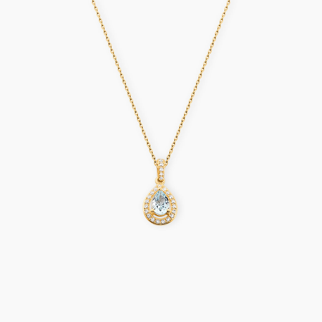 Pendentif Desiderius Or Jaune Topaze Oxydes De Zirconium - Pendentifs Femme | Histoire d&rsquo;Or