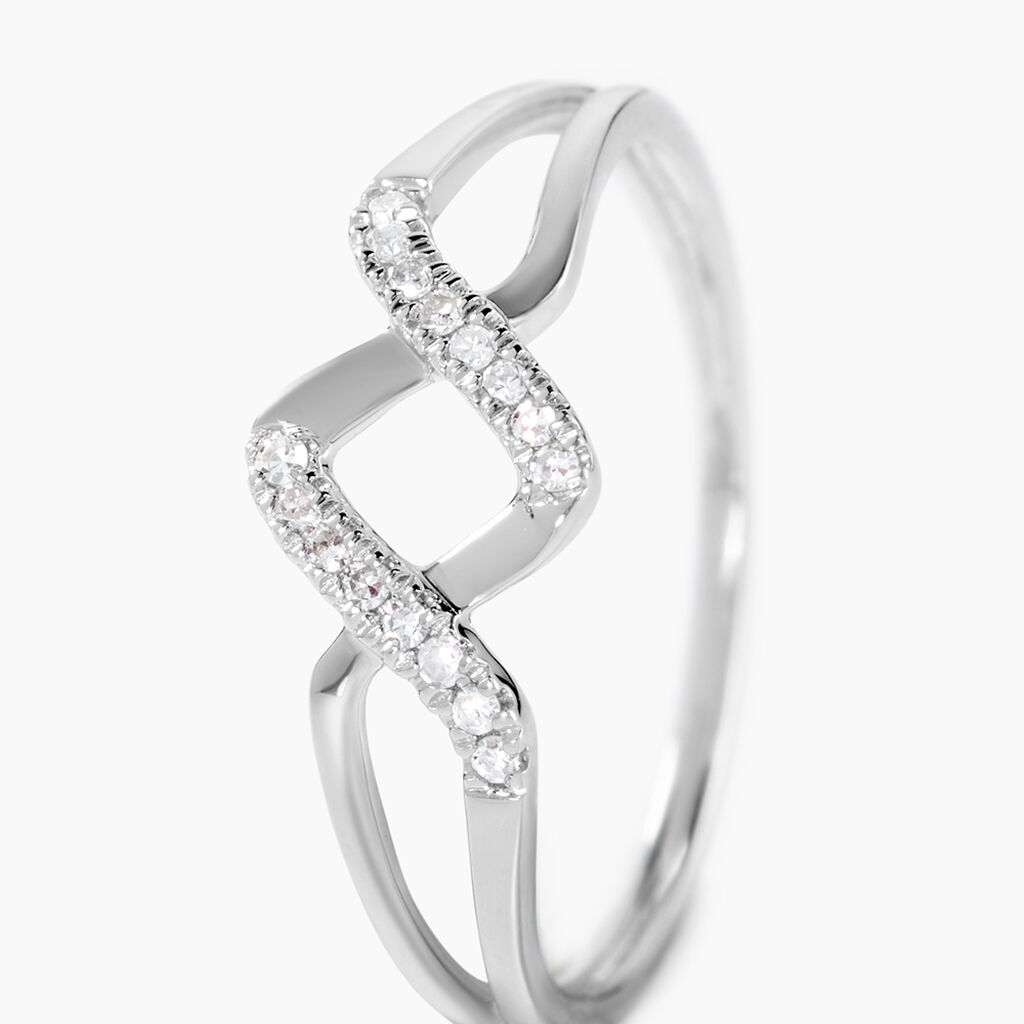 Bague Loula Or Blanc Diamant - Bagues avec pierre Femme | Histoire d&rsquo;Or