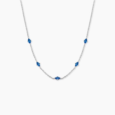 Collier Borya Argent Blanc Oxyde De Zirconium - Colliers fantaisie Femme | Histoire d&rsquo;Or