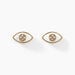 Boucles D'oreilles Puces Matiasma Or Jaune Nacre Diamant - Clous d'oreilles Femme | Histoire d&rsquo;Or