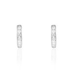 Cr&eacute;oles Callyste Rondes Argent Blanc Oxyde De Zirconium - Boucles d'oreilles fantaisie Femme | Histoire d&rsquo;Or