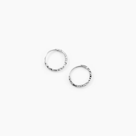 Créoles Valerina Or Blanc - Boucles d'oreilles créoles Femme | Histoire d’Or