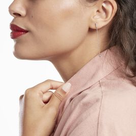Boucles D'oreilles Pendantes Argent Rhodié Drew Oxydes De Zirconium - Boucles d'oreilles fantaisie Femme | Histoire d’Or
