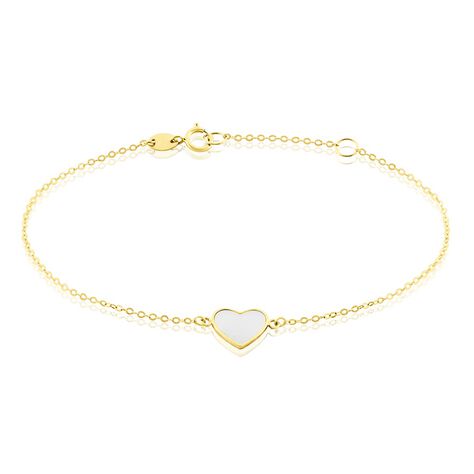 Bracelet Or Jaune Pervenche Nacre - Bracelets Coeur Femme | Histoire d’Or