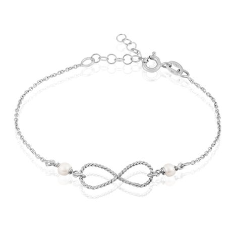 Bracelet Aliya Argent Blanc Pierre De Synthese - Bracelets Femme | Histoire d&rsquo;Or