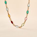 Collier Ilvaae Plaqu&eacute; Or Jaune Pierre De Synthese - Colliers Femme | Histoire d&rsquo;Or