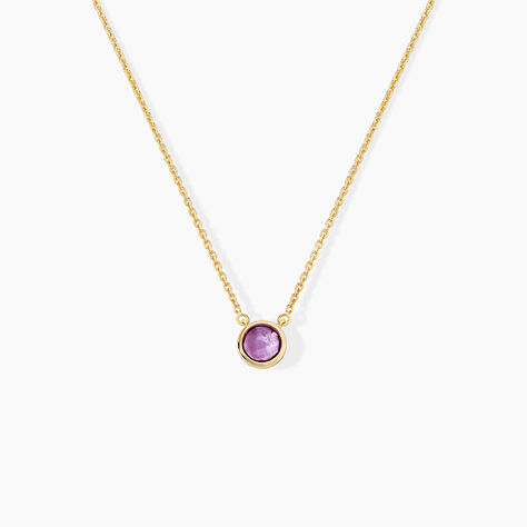Collier Arenale Argent Dor&eacute; A L'Or 750/1000 Am&eacute;thyste - Colliers Femme | Histoire d&rsquo;Or