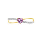 Bague Rory Or Jaune Amethyste - Bagues solitaires Femme | Histoire d&rsquo;Or
