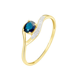 Bague Sagesse Or Jaune Saphir Et Diamant - Bagues solitaires Femme | Histoire d’Or