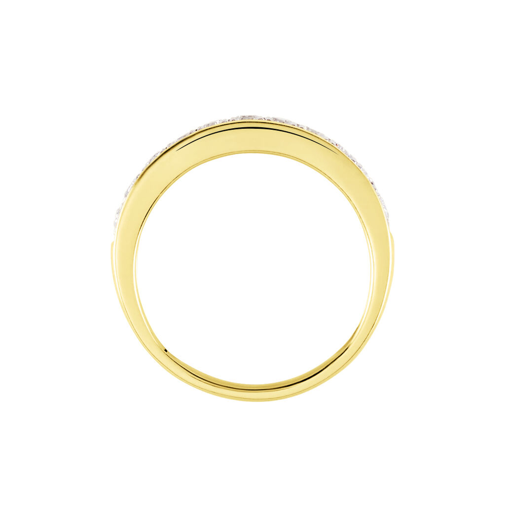 Demi-alliance Or Jaune Valentine Diamants Synthetique - Alliances Femme | Histoire d’Or