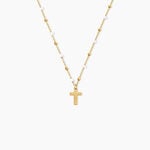Collier Krystle Argent Dor&eacute; A L'Or 750/1000 - Bijoux sans pierre Femme | Histoire d&rsquo;Or