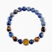 Bracelet Jourdan Archimedes Acier Argent&eacute; Oeil De Tigre Sodalite - Bracelets Homme | Histoire d&rsquo;Or