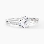 Bague Solitaire Poseidon Argent Blanc Oxyde De Zirconium - Bagues solitaires Femme | Histoire d&rsquo;Or