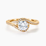 Bague Joisse Plaqu&eacute; Or Oxyde De Zirconium - Bagues solitaires Femme | Histoire d&rsquo;Or