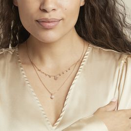 Collier Plaqué Or Jaune Aglaya Perle D'imitation - Colliers doubles et triples chaînes Femme | Histoire d’Or