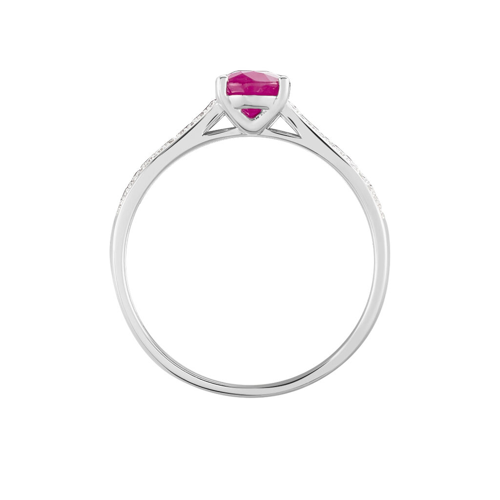 Bague Crista Or Blanc Rubis Et Diamant - Bagues solitaires Femme | Histoire d’Or