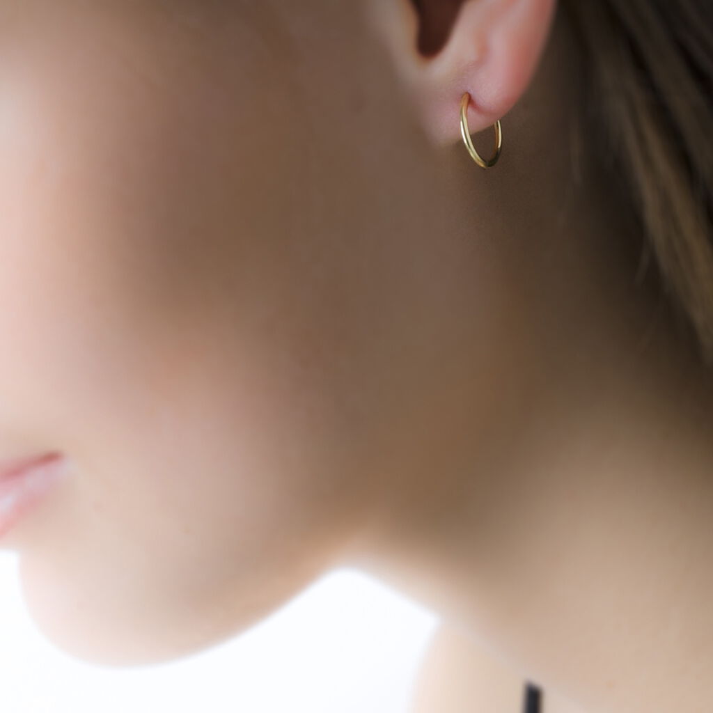 Créoles Dominae Or Jaune - Boucles d'oreilles créoles Femme | Histoire d’Or