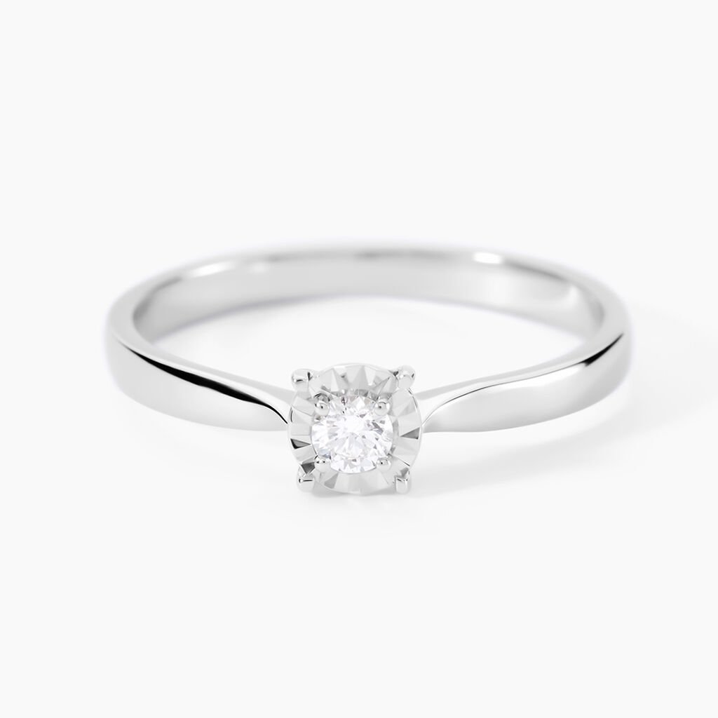 Bague Diamotion Or Blanc Diamant - Bagues solitaires Femme | Histoire d&rsquo;Or