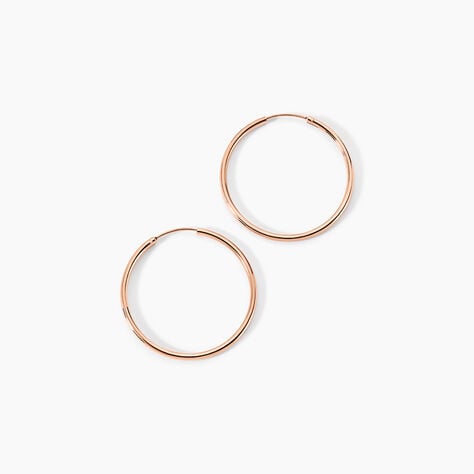 Créoles Argent Rose Olympia - Boucles d'oreilles créoles Femme | Histoire d’Or