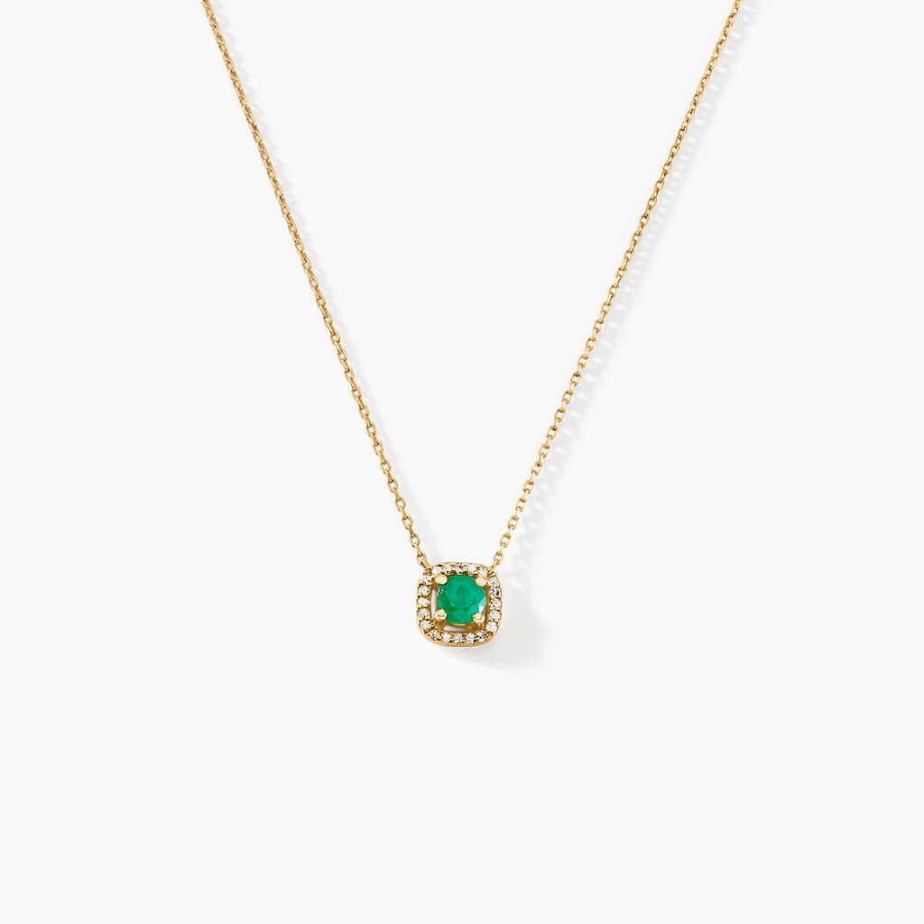 Collier Cosimo Or Jaune Emeraude Diamant - Colliers Femme | Histoire d’Or