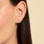 Boucles D'oreilles Puces Rhosyn Plaqu&eacute; Or Jaune Oxyde - Boucles d'oreilles fantaisie Femme | Histoire d&rsquo;Or