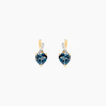 Boucles D'oreilles Puces Or Jaune Clothilde Topaze Et Oxydes - Clous d'oreilles Femme | Histoire d&rsquo;Or