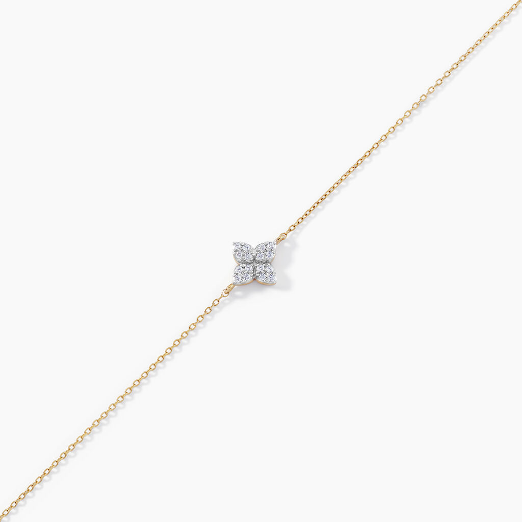 Bracelet Eclosion Precieuse Or Jaune Oxyde De Zirconium - Bracelets Femme | Histoire d’Or