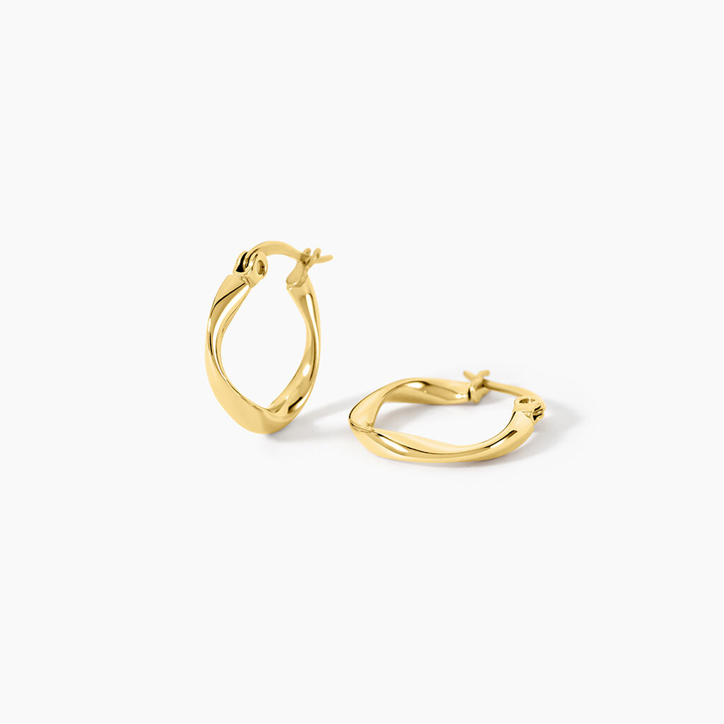 Cr&eacute;oles Bethanie Acier Jaune - Boucles d'oreilles cr&eacute;oles Femme | Histoire d&rsquo;Or