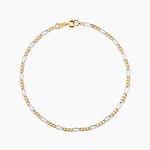 Bracelet Maille Cameo Or Bicolore - Bracelets cha&icirc;ne Femme | Histoire d&rsquo;Or