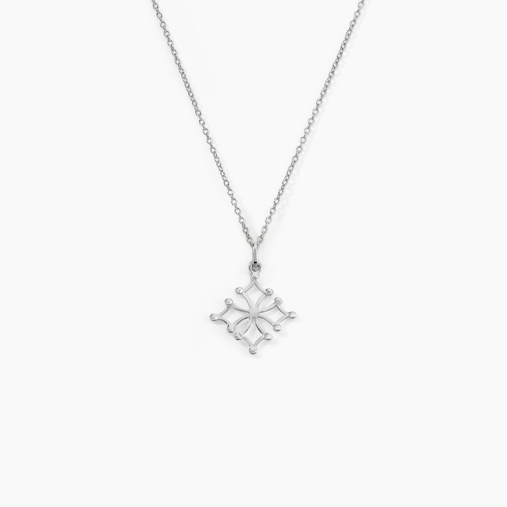 Pendentif Dajo Or Blanc - Pendentifs Bapt&ecirc;me Famille | Histoire d&rsquo;Or