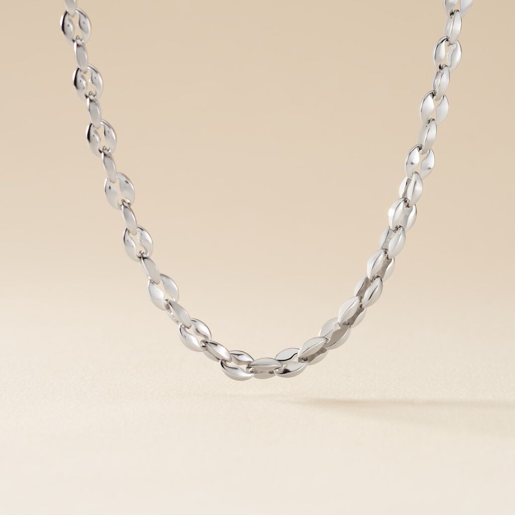 Collier Jourdan Homme Mikeno Acier Blanc - Colliers Homme | Histoire d&rsquo;Or