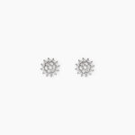 Boucles D'Oreilles Puces Saria Argent Blanc Oxyde De Zirconium - Boucles d'oreilles fantaisie Femme | Histoire d&rsquo;Or