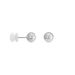 Boucles D'oreilles Puces Fidelia Boule Or Blanc - Clous d'oreilles Femme | Histoire d’Or